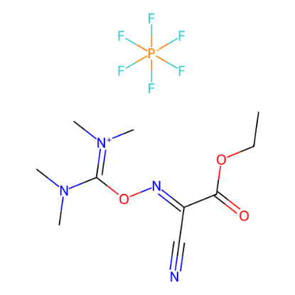 图片 O-[(乙氧基羰基)氰基甲胺]-N,N,N',N'-四甲基硫脲六氟磷酸盐，O-[(Ethoxycarbonyl)cyanomethylenamino]-N,N,N',N'-tetramethyluronium hexafluorophosphate [HOTU]；98%