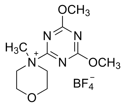 图片 4-(4,6-二甲氧基-1,3,5-三嗪-2-基)-4-甲基吗啉四氟硼酸酯，4-(4,6-Dimethoxy-1,3,5-triazin-2-yl)-4-methylmorpholinium tetrafluoroborate [DMTMM, MMTM]；97%