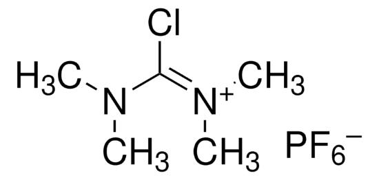 图片 N,N,N′,N′-四甲基氯甲脒六氟磷酸盐，Chloro-N,N,N′,N′-tetramethylformamidinium hexafluorophosphate [TCFH]；≥98.0% (T)