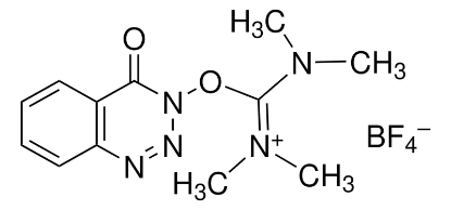 图片 N,N,N′,N′-四甲基O-(3,4-二氢-4-氧代-1,2,3-苯并三嗪-3-基)四氟硼酸脲，O-(3,4-Dihydro-4-oxo-1,2,3-benzotriazin-3-yl)-N,N,N′,N′-tetramethyluronium tetrafluoroborate [TDBTU]；≥95.0% (HPLC)