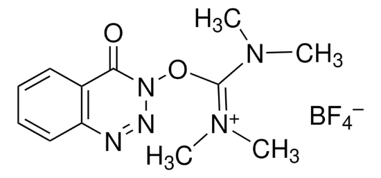 图片 N,N,N′,N′-四甲基O-(3,4-二氢-4-氧代-1,2,3-苯并三嗪-3-基)四氟硼酸脲，O-(3,4-Dihydro-4-oxo-1,2,3-benzotriazin-3-yl)-N,N,N′,N′-tetramethyluronium tetrafluoroborate [TDBTU]；≥95.0% (HPLC)