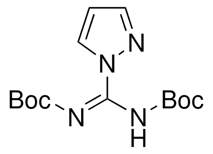 图片 N,N′-二-Boc-1H-1-胍基吡唑，N,N′-Di-Boc-1H-pyrazole-1-carboxamidine [Boc-Pyrazol]；98%