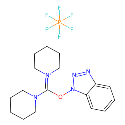 图片 (苯并三唑-1-基氧基)二哌啶碳鎓六氟磷酸盐，(Benzotriazol-1-yloxy)dipiperidinocarbenium hexafluorophosphate [HBPipU]；≥98.0% (HPLC)