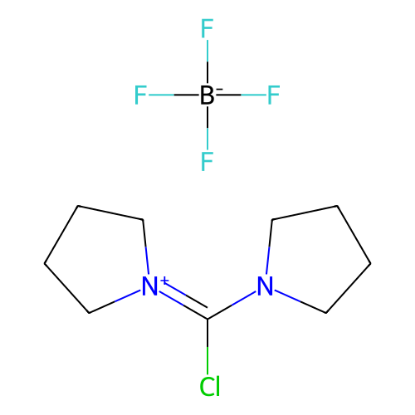 图片  1-(氯-1-吡咯烷基亚甲基)吡咯烷四氟硼酸盐，1-(Chloro-1-pyrrolidinylmethylene)pyrrolidinium Tetrafluoroborate [PyClB]；≥98.0%
