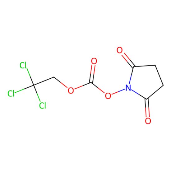 图片 N-(2,2,2-三氯乙氧基羰基氧基)琥珀酰亚胺，N-(2,2,2-Trichloroethoxycarbonyloxy) succinimide [Troc-Osu]；≥98.0%