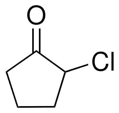 图片 2-氯环戊酮，2-Chlorocyclopentanone；contains 0.2% calcium carbonate as stabilizer, 98%