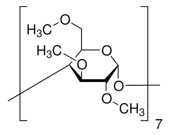 图片 七(2,3,6-三-O-甲基)-β-环糊精，Heptakis(2,3,6-tri-O-methyl)-β-cyclodextrin；≥90%