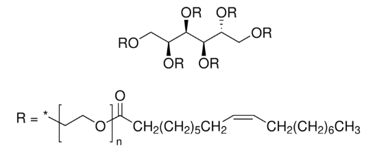 图片 聚乙二醇山梨醇六油酸酯，Poly(ethylene glycol) sorbitol hexaoleate