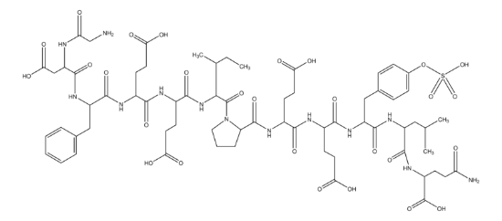 图片 [Tyr (SO 3 H) 63 ]- 水蛭素片段54-65，[Tyr(SO3H)63]-Hirudin Fragment 54-65；≥95% (HPLC)