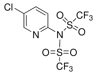 图片 N-(5-氯-2-吡啶基)双(三氟甲烷磺酰亚胺)，N-(5-Chloro-2-pyridyl) bis(trifluoromethanesulfonimide) [Comins’ Reagent]；96%