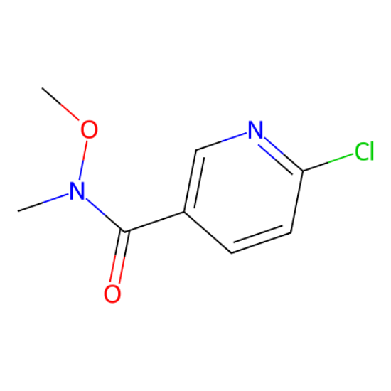 图片 6-氯-N-甲氧基-N-甲基烟酰胺，6-Chloro-N-methoxy-N-methyl-nicotinamide；≥98%