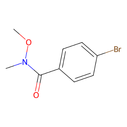 图片 4-溴-N-甲氧基-N-甲基苯甲酰胺，4-Bromo-N-methoxy-N-methylbenzamide；≥98%