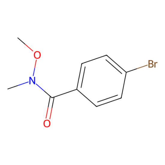 图片 4-溴-N-甲氧基-N-甲基苯甲酰胺，4-Bromo-N-methoxy-N-methylbenzamide；≥98%