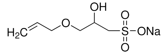 图片 3-烯丙氧基-2-羟基-1-丙磺酸钠盐溶液，3-Allyloxy-2-hydroxy-1-propanesulfonic acid sodium salt solution；40 wt. % in H2O