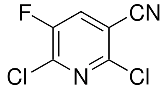 图片 3-氰基-2,6-二氯-5-氟吡啶，2,6-Dichloro-5-fluoro-3-pyridinecarbonitrile；98%