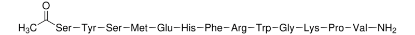 图片 α-黑色素细胞刺激激素，α-Melanocyte stimulating hormone [α-MSH]；≥97% (HPLC)