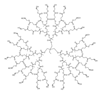 图片 双-MPA-乙炔树枝状聚合物，bis-MPA-Acetylene dendrimer；trimethylol propane core, generation 3