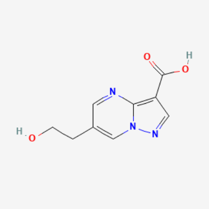 图片 6-(2-羟基-乙基)-吡唑并[1,5-a]嘧啶-3-羧酸，6-(2-Hydroxy-ethyl)-pyrazolo[1,5-a]pyrimidine-3-carboxylic acid；97%