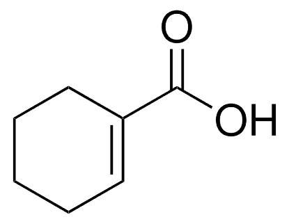 图片 1-环己烯-1-碳酸，1-Cyclohexene-1-carboxylic acid；97%